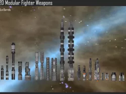 2D Modular Fighter Weapons Texture
