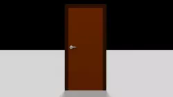 3D Door  Low-poly  3D model