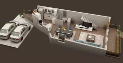 3d floor plan of ground floor  3D model
