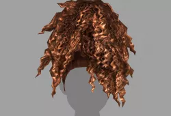 3D Hair for Girl 01 Low Poly Low-poly  3D model