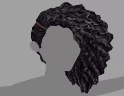 3D Hair for Girl 02 Low Poly Low-poly  3D model