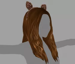 3D Hair for Girl 05 Low Poly Low-poly  3D model