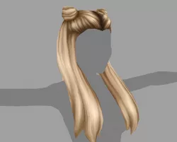 3D Hair for Girl 07 Low Poly Low-poly  3D model