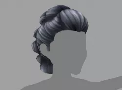 3D Hair for Girl 08 Low Poly Low-poly  3D model