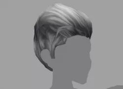 3D Hair for Girl 09 Low Poly Low-poly  3D model