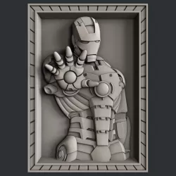 3d STL models for CNC router Iron Man 3D model