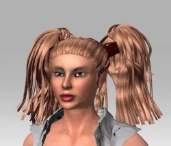 5 models of women hairstyles 3D model