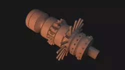 Abstract spaceship 3D model