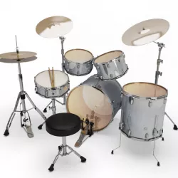 Acoustic Drum Set 3D model