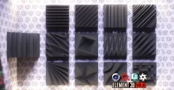 Acoustic Panels Kitbash Pack Low-poly  3D model