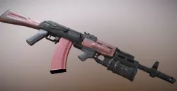 AK-74 with Grenade Launcher GP-25 Low-poly  3D model