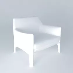 All Leather Lounge 3D model