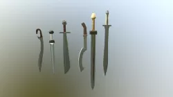 Ancient sword pack Low-poly  3D model
