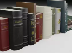 Antique Books PBR 3D model