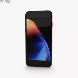 Apple iPhone 8 Red 3D model
