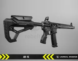 AR15 - Animated FPS Weapon for Unreal Engine Low-poly  3D model