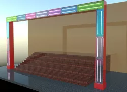 Arch illuminated 3D model