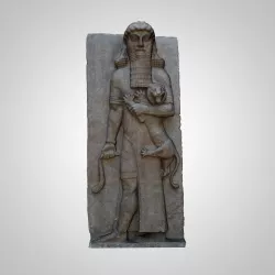 ASSYRIAN STATUE OF A HERO MASTERING A LION 3D model