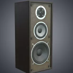 Audio speaker retro Low-poly  3D model