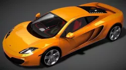 Auto McLaren MP-4 Super Car 3D Model Low-poly  3D model