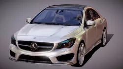 Auto Mercedes-Benz CLA Class 3D Model Low-poly  3D model