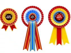 Award Rosette Set 3D model