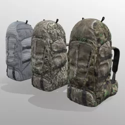 Backpack for hunting hiking traveling Low-poly  3D model
