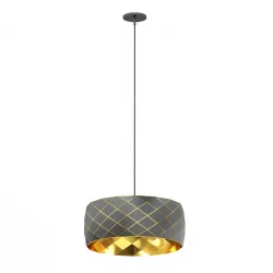 Black and Gold Hanging Lamp 3D Model 3D model
