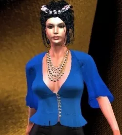 Blue blouse 3D model
