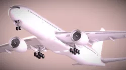 Boeing 777 X9 Unmarked Commercial Jet 3D Model Low-poly  3D model