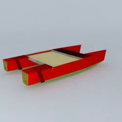 Booby 5500 catamaran 3D model