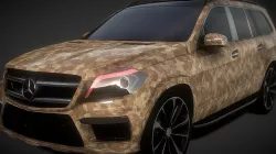 Camo Skin Mercedes SUV G Class 3D Model  Low-poly  3D model