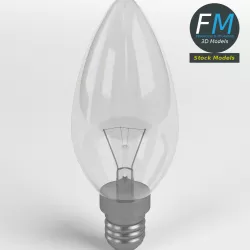 Candle light bulb 3D model