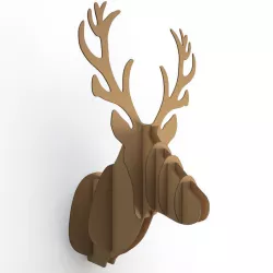Cardboard Sculpture Deer 3D model