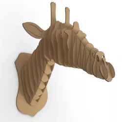 Cardboard Sculpture Giraffe 3D model