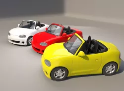 Cars cartoon 3D model