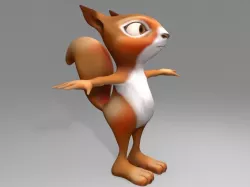 cartoon squirrel 3D model