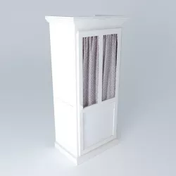 Children wardrobe ivory INES Houses of the world 3D model