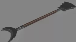 Chinese Blunt Shaolin Monk Spade 3D model
