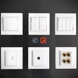  Chint 7L Series Switch And Socket  3D model