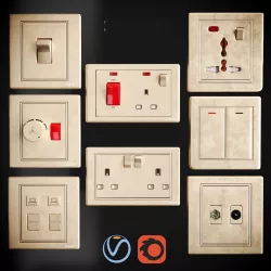 Chint Socket Switch 3D model