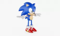 Classic Sonic The Hedgehog 3D model