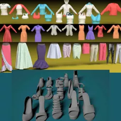 Clothes female 3D model