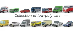 Collection of low-poly cars Low-poly  3D model