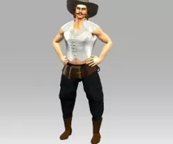 Cowboy 3D model