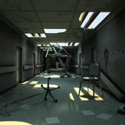 Damaged Hallway MAX 3D model