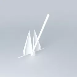 Danforth anchor 32 kg 3D model