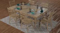 Dining Table And Chair 3D model
