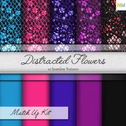 Distracted Flowers Seamless Textures Set Texture