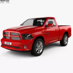 Dodge Ram 1500 Regular Cab Sports 2017 3D model
